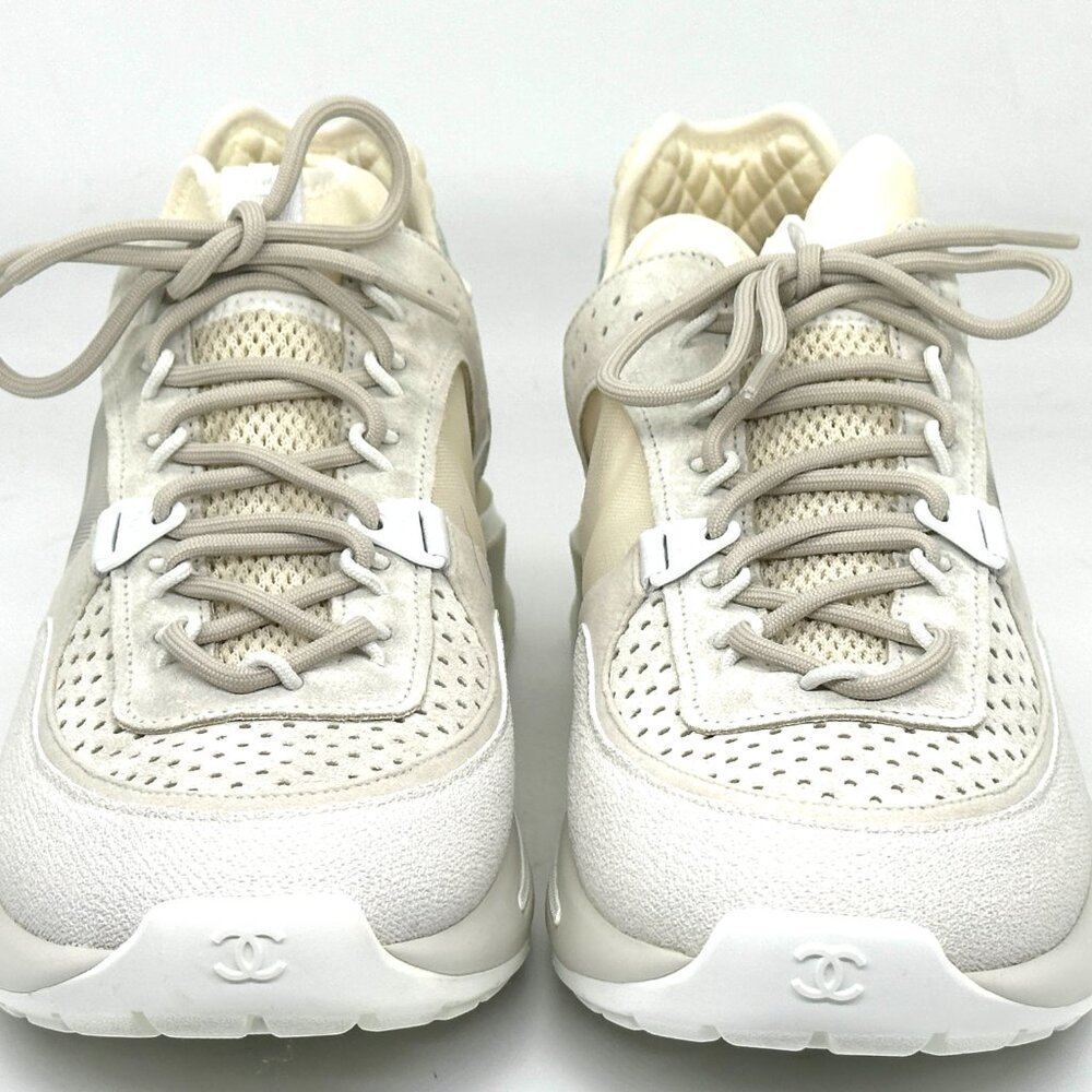 CHANEL 23S 2023 Suede Fabric Mesh CC Sport Sneakers Kicks Shoes Trainers - Picture 5 of 15